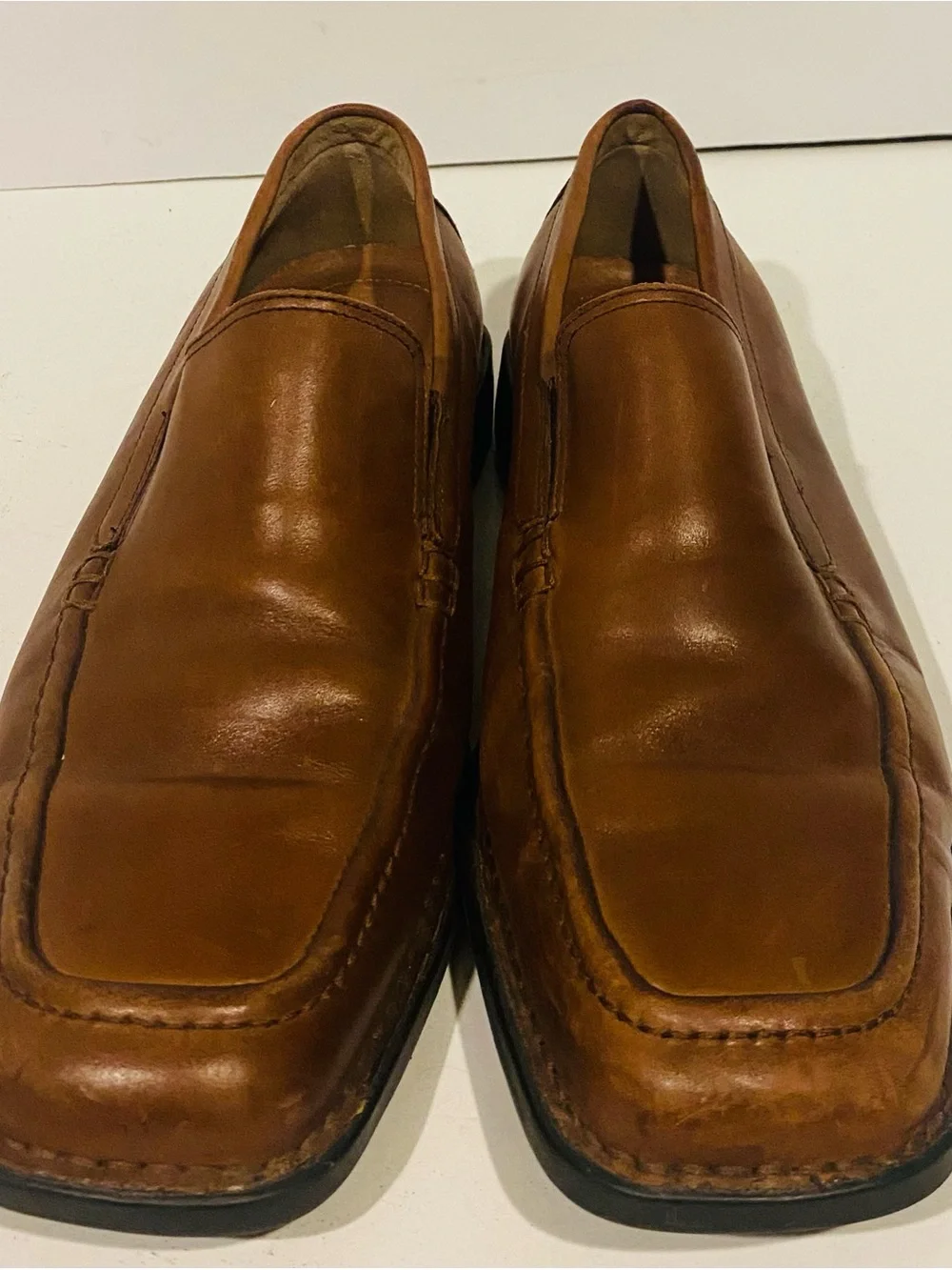 G.H. Bass & Co. Bass-Zino Men’s 9.5 M Brown Leather Moc Toe Loafers 1243-200